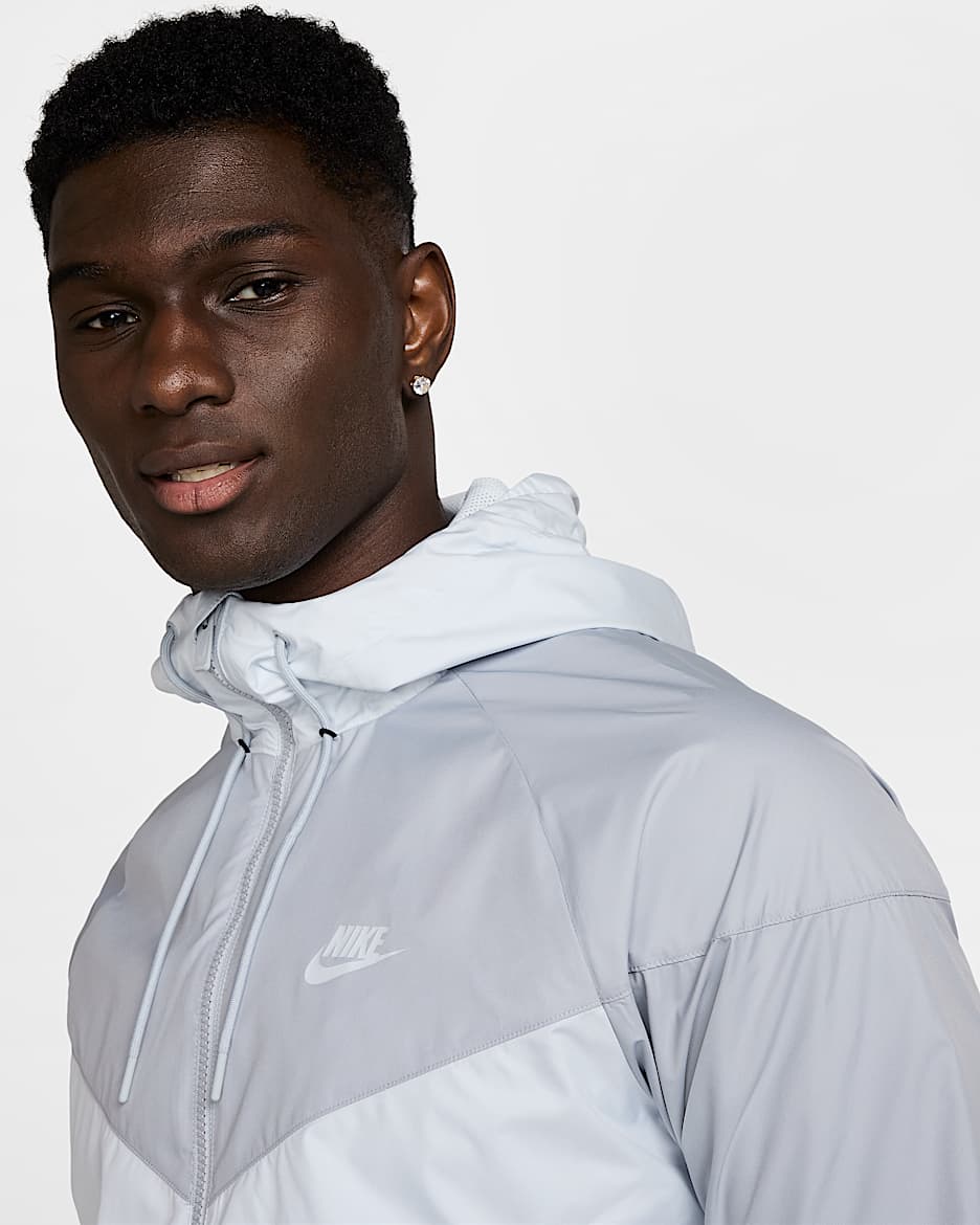 Nike windrunner hoodie grey deals